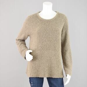 Pure J.Jill Brown Fuzzy Wool Blend Long Length Sweater Women's Small